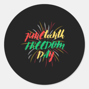 Juneteenth Freedom Day 2024 1  Classic Round Sticker