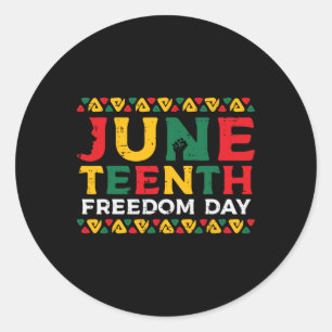 Juneteenth Freedom Day African American Women Kids Classic Round Sticker
