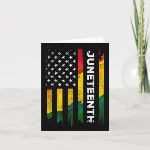 Juneteenth Freedom Day American Flag Black Pride  Card