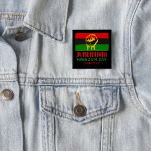Juneteenth Freedom Day Black History 15 Cm Square Badge