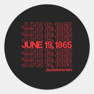 Juneteenth Freedom Day Emancipation Day Thank You Classic Round Sticker