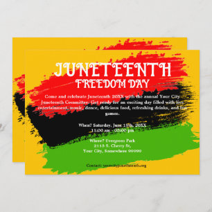 Juneteenth Freedom Day Flag Celebration Invitation