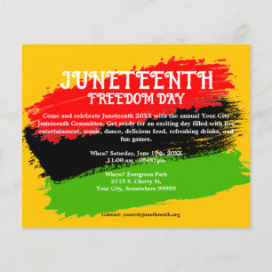Juneteenth Freedom Day Flag Colours Celebration Flyer