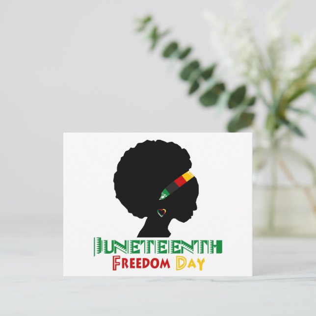 Juneteenth Freedom Day Holiday Postcard (Standing Front)