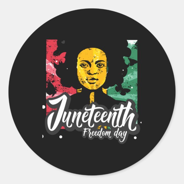 Juneteenth Freedom Day. Juneteenth Independence Classic Round Sticker (Front)