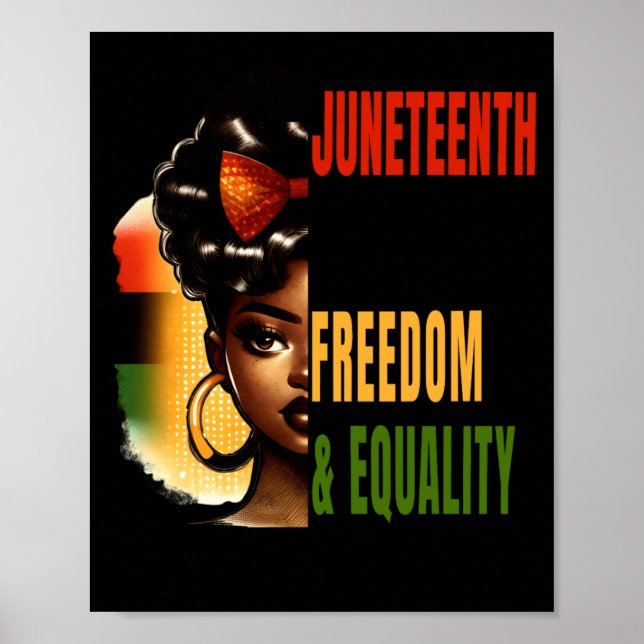 juneteenth freedom equality african american poster (Front)