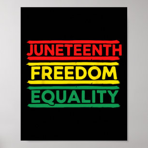 Juneteenth Freedom Equality Black History Month Poster