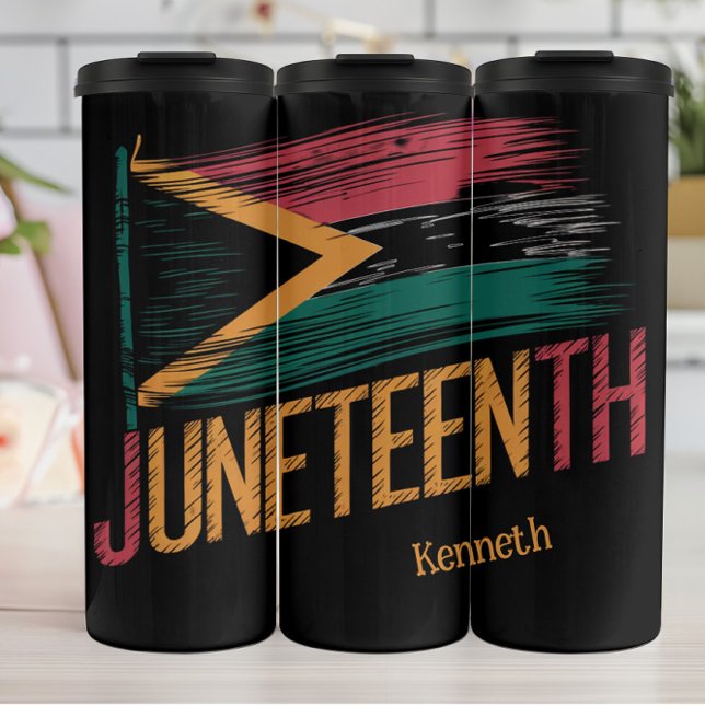 Juneteenth: Freedom Flag, Heritage Celebrated Thermal Tumbler (Creator Uploaded)