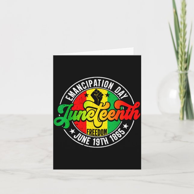 Juneteenth freedom june 19th 1865 emancipation day card (Front)