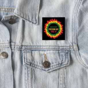 Juneteenth Freedom Liberation June 19th 15 Cm Square Badge
