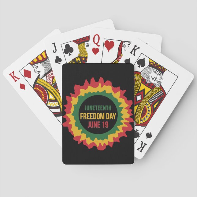 Juneteenth Freedom Liberation June 19th   Playing Cards (Back)
