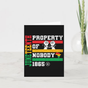 Juneteenth Freedom Melanin Black History Property  Card