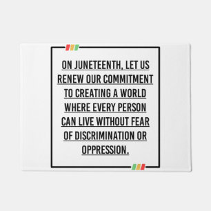 Juneteenth, Freedom of African American. Doormat