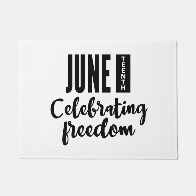 Juneteenth, Freedom of African American. Doormat (Front)