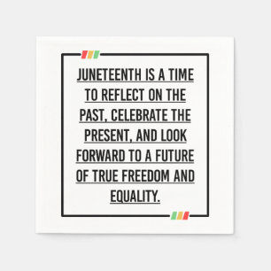 Juneteenth, Freedom of African American. Napkin