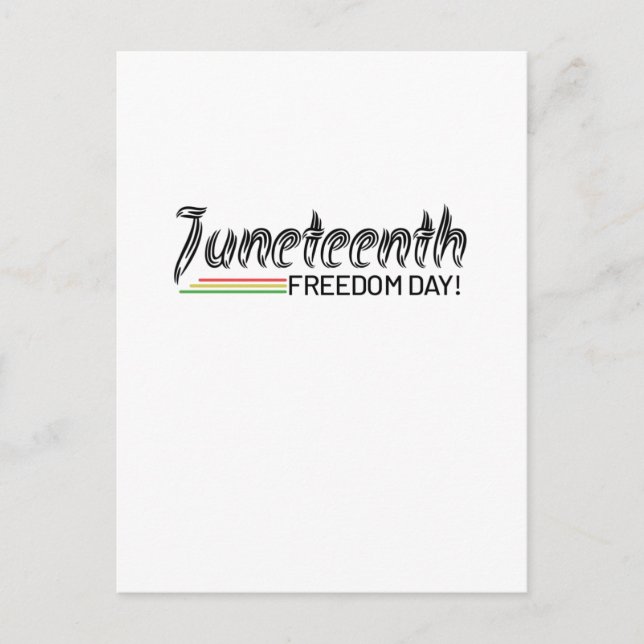 Juneteenth, Freedom of African American. Postcard (Front)