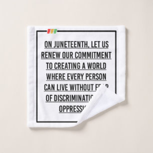 Juneteenth, Freedom of African American. Wash Cloth