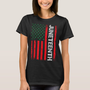Juneteenth Freedom Usa Flag June 19th 1865 African T-Shirt