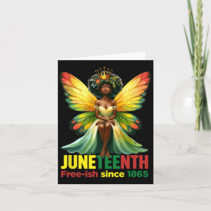 Juneteenth Freeish Since 1865 Black African Afro F Card