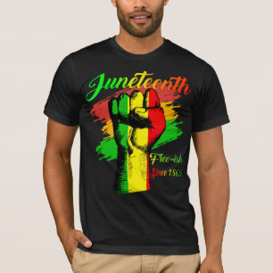 juneteenth Freeish Since 1865 Melanin Ancestor Bla T-Shirt