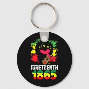 Juneteenth Freeish Since 1865 Melanin Black Girlwo Key Ring