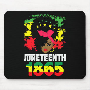 Juneteenth Freeish Since 1865 Melanin Black Girlwo Mouse Pad