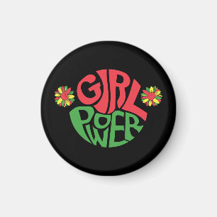 Juneteenth   Girl Power   Red Black Green Throw Pi Magnet