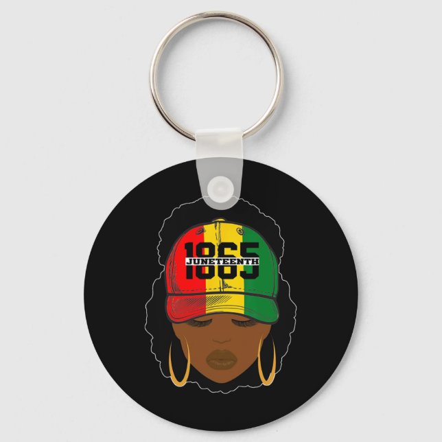Juneteenth Hat Womens Independence Day Freedom Day Key Ring (Front)