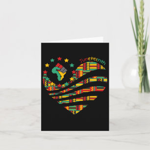 Juneteenth Heart Black History Afro American Afric Card