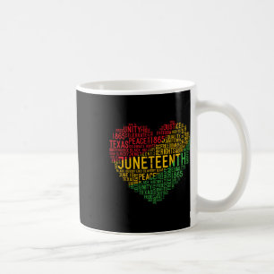 Juneteenth Heart Black History Afro American Afric Coffee Mug