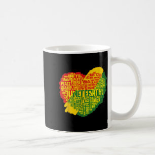 Juneteenth heart black history afro american coffee mug