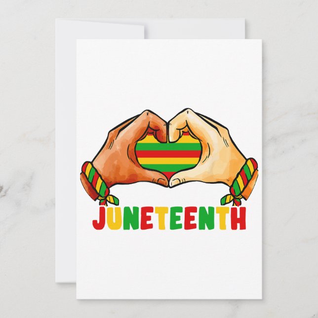 Juneteenth Heart  Invitation (Front)