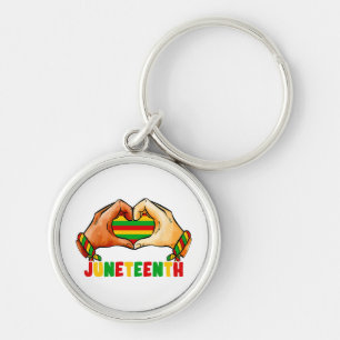 Juneteenth Heart Key Ring