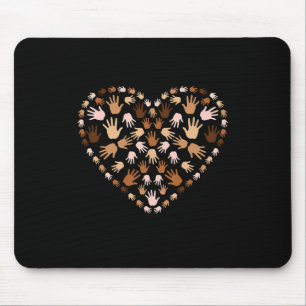 Juneteenth Heart Support Black History Month Graph Mouse Pad