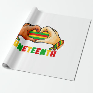 Juneteenth Heart  Wrapping Paper