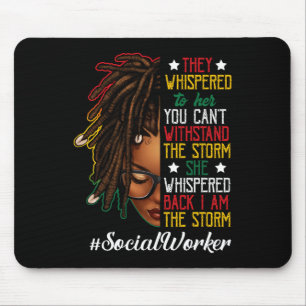 Juneteenth I Am The Storm Loc'd Black Women Social Mouse Pad