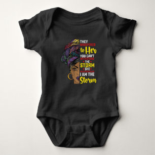 Juneteenth I Am The Storm Melanin Black Girl Baby Bodysuit