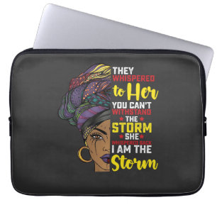 Juneteenth I Am The Storm Melanin Black Girl Laptop Sleeve