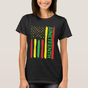 Juneteenth In Flag For Black History Day Black his T-Shirt