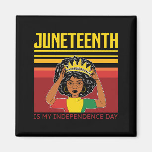 Juneteenth Independence Afro Woman Magnet