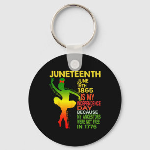 Juneteenth Independence Black Women Dancer Girl By Key Ring