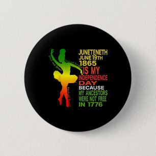 Juneteenth Independence Dancer Black Girl Ballerin 6 Cm Round Badge