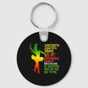 Juneteenth Independence Dancer Black Girl Ballerin Key Ring