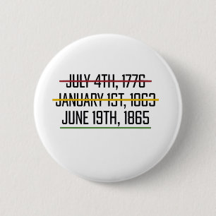 Juneteenth Independence Day Black History 6 Cm Round Badge