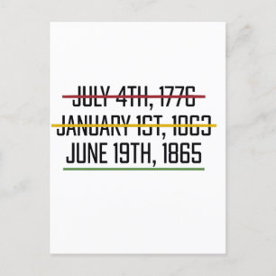 Juneteenth Independence Day Black History   Announcement Postcard