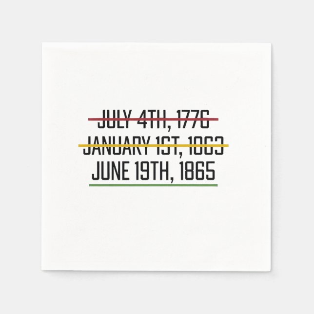 Juneteenth Independence Day Black History   Napkin (Front)