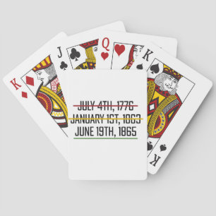 Juneteenth Independence Day Black History Playing Cards