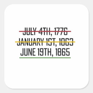 Juneteenth Independence Day Black History Square Sticker