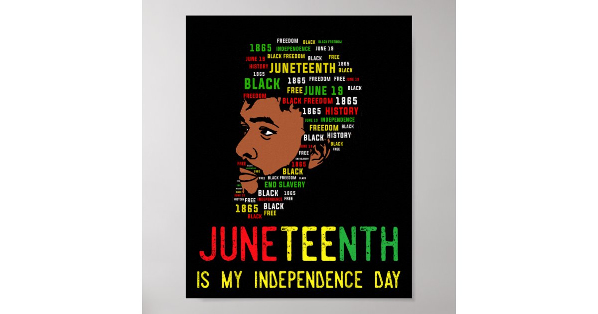 Juneteenth Independence Day Black Men Fathers Day Poster | Zazzle