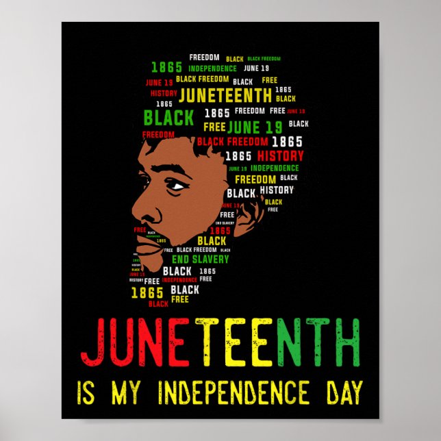 Juneteenth Independence Day Black Men Fathers Day  Poster (Front)